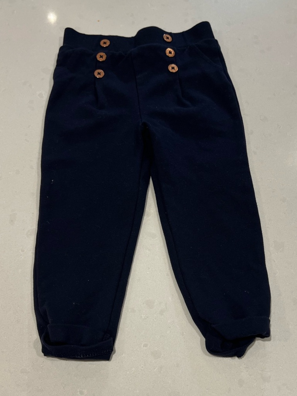 Orchestra 18m Kids Navy Button-Front Jogger Pants